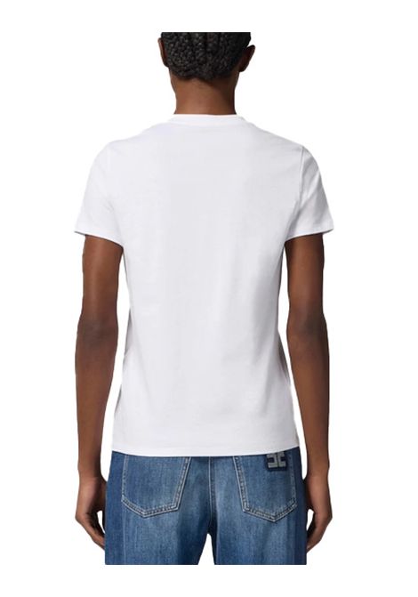 T-shirt ELISABETTA FRANCHI donna MA00756 Bianca manica corta slim logo ricamato ELISABETTA FRANCHI | T-shirt | MA00756270